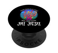 Alcuni Papà Giocare Golf Vero Uomo Treno Jiu Jitsu PopSockets PopGrip Adesivo