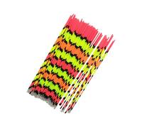 ALCXAZS 100 Pezzi Galleggiante da Pesca Verticale Bobber Coda Ad Sensibilità Fluorescente Tackle Tubo Indicatore Accessori, 1.8X5