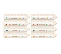 ALCXAZS 8 pezzi/set, idea per riempire il cono scolastico, righello personalizzato, segnalibro per giovani amanti dei libri, set regalo scolastico, righello per la lettura