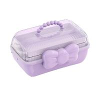 ALCXAZS Affidabile scatola portaoggetti per accessori per capelli per ragazze in ABS. Il simpatico papillon ha più scomparti per organizzare per categoria, viola