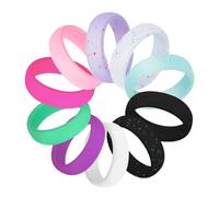 ALCXAZS Anelli in silicone per matrimonio, anelli in silicone, set per ciclismo, nuoto, lavoro manuale, garanzia della massima sicurezza e flessibilità, anello per dita, DI PRIMA QUALITÀ -