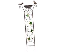 ALCXAZS Bagno per Uccelli in Metallo Indipendente con Traliccio per Piante di Design Che valorizza Senza Sforzo Il Giardino e la funzionalità Bagno per Uccelli in Metallo con, Colibrì
