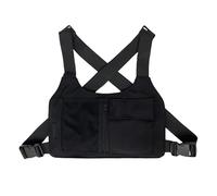 ALCXAZS Borsa da petto nera, resistente e funzionale, per tutti i giorni in palestra o durante le escursioni. La borsa da petto aggiunge personalità all'outfit, mantenendo al