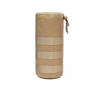 ALCXAZS Borsa per Bottiglia d'Acqua Borsa in Nylon con Foro in Rete Porta bollitore per Escursionismo Camping Pack Organizer Carrier Sleeve con Fibbia, Colore Fango