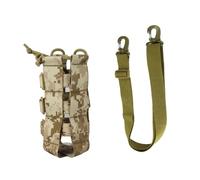 ALCXAZS Borsa per Bottiglia d'Acqua da Viaggio all'aperto da 2,5 Litri Borsa per bollitore Regolabile Campeggio per Arrampicata con Coulisse Marsupi, Marrone Mimetico, 2.5L/Tracolla