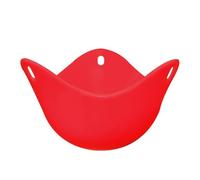 ALCXAZS Bracconiere per Uova Tazza per bracconaggio Riutilizzabile Sala da Pranzo Bar Caffetteria Panetteria Ristorante Cucina Pan Stampo Vassoio Cottura Strumento di Cottura, Rosso