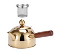 ALCXAZS Caffettiera da campeggio resistente per esterni, elegante teiera con bollitore, adatta per caffè e tè caldi in tutte le avventure, teiere, pentola a fondo piatto, tè caldo