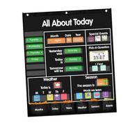 ALCXAZS Calendario tascabile Centro di apprendimento didattico Colore Forme Conteggio Divertimento educativo Meteo ABC Lettere Tabella Organizzatore Strumento didattico Forniture Appeso