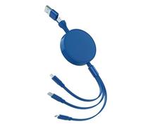 ALCXAZS Cavo 5 in 1 con vano portaoggetti regolabile, cavi di ricarica lunghi metri, cavo di ricarica veloce da 100 W, con prodotti (), blu