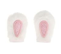 ALCXAZS Copriorecchie di peluche divertenti e creativi, adatti come regali di compleanno e comode attività e snowboard, casco con orecchie animali, decorazione morbida, Coniglio Bianco