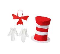 ALCXAZS Costume da gatto per Halloween, per bambini, con guanti bianchi e papillon, per feste a tema natalizio, cosplay, carnevale e festa, Papillon in tessuto