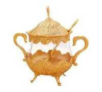 ALCXAZS Elegante zuccheriera con coperchio e cucchiaio, versatili barattoli per spezie adatti per hotel e sale da tè, nonché per il piano di lavoro della cucina, contenitori