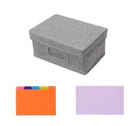 ALCXAZS Flashcard, blocco note, schede indice, porta appunti organizzati in un supporto durevole, per ufficio, casa, promemoria e flash, scatola portaoggetti