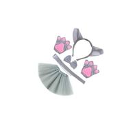 ALCXAZS Il versatile set di costumi da lupo animale include fascia, guanti, papillon, sussidio didattico per feste e ballerini. Il set di costumi da lupo cattivo è un kit a tema per feste a tema