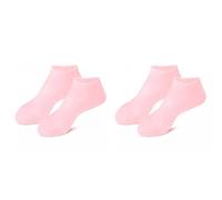 ALCXAZS Kit essenziale per la cura dei piedi per pedicure spa con calzini in silicone e Per maschera idratante Calzini idratanti Gel di silice esfoliante, rosa, 2 paia