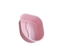 ALCXAZS Lavandino per massaggi portatile con vasca per pediluvio ad capacità, offre comfort a casa e fa un bel regalo per il bagno con vasca per massaggi per anziani, Rosa, 38.5x33x11.5 cm