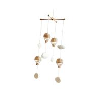 ALCXAZS Mobile per Culla in Rattan, Mongolfiera e Pendente, Ornamento a Forma di Nuvola, Che aggiunge Un Tocco per Unico alla casa, Decorazioni per la Prima Infanzia, Forniture per la Fotografia,