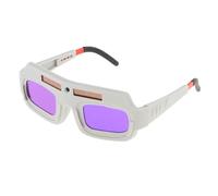 ALCXAZS Occhiali da saldatura ad energia solare Occhiali da vista di sicurezza con oscuramento automatico Strumenti di protezione Chiarezza Applicazioni leggere saldatura, Grigio, 160x100x80mm