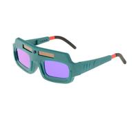 ALCXAZS Occhiali da saldatura ad energia solare Occhiali da vista di sicurezza con oscuramento automatico Strumenti di protezione Chiarezza Applicazioni leggere saldatura, Verde scuro, 160x100x80mm