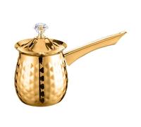 ALCXAZS Pentola durevole in acciaio inossidabile extra spessa resistente agli urti per manico turco a lungo termine Durata amichevole della tazza di latte, Oro 400ml, 400ml