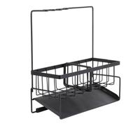 ALCXAZS Porta spugna per lavello con griglia di scolo inclinata che riduce efficacemente il tempo di pulizia della spugna e garantisce un piano lavoro asciutto per lavello da cucina. Organizzatore per