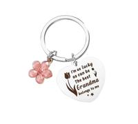 ALCXAZS Portachiavi per nonna, regalo per nipoti, portachiavi con ciondolo per ringraziare e amare il giorno della festa della mamma, regali per la nonna, regali per la, per
