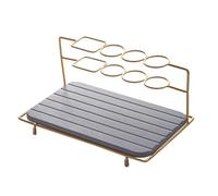 ALCXAZS Portaoggetti per il bagno efficiente con portaspazzolino in acciaio inossidabile e organizer con più scomparti, organizer da bagno da appoggio, Grigio, 25x15x12cm