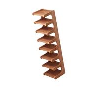ALCXAZS Scarpiera in bambù di qualità con 8 ripiani che consentono di risparmiare spazio e organizzare le calzature in modo elegante. Scarpiera verticale a 8 ripiani, piccolo armadio, scaffale a