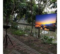 ALCXAZS Schermo per proiettore portatile compatto per esterni, supporto leggero per schermo cinematografico da 16 e 9, per home theater, schermi monoblocco compatti per esterni, per film