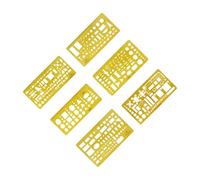 ALCXAZS Stencil modello di cartografia con motivo trasparente progettato per un facile posizionamento nei progetti di schizzi domestici Modello disegno Strumento, 6 pezzi