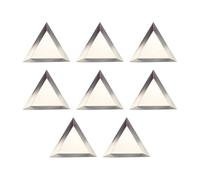 ALCXAZS Vassoi triangolari in alluminio per la selezione di perline, resistenti, per organizzare gioielli e strass o accessori per nail art. Ogni confezione include 8 vassoi triangolari in alluminio.