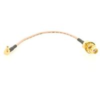 Alda PQ Cavo di collegamento dell'antenna con presa integrata 10cm, RG178 per SMA/F a MMCX/M-RA