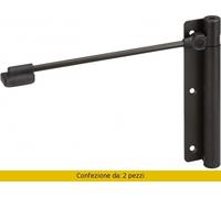 Aldeghi Luigi Set 2 Chiudiporta a Molla Ercole Destro 60 Kg Zincato Nero