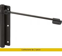 Aldeghi Luigi Set 2 Chiudiporta a Molla Ercole Sinistro 60 Kg Zincato Nero