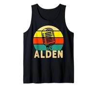 Alden - Microfono Vintage Anni '80 con Nome retrò per Uomini e Bambini Canotta