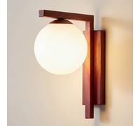 ALDEX Applique Zac, opalina/rosso vino, a 1 luce ALDEX
