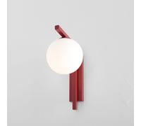 ALDEX Applique Zac, opalino/bordeaux, a 1 luce ALDEX