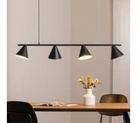 ALDEX Lampada a sospensione forma 4, nero, metallo, a 4 luci, cono, E27 ALDEX