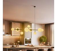 ALDEX Lampada a sospensione Joel, nero/bianco, a 9 luci ALDEX