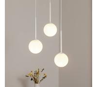 ALDEX Lampada a sospensione Joel, Rondell, bianca, a 3 luci ALDEX