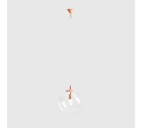 ALDEX Lampada a sospensione Nohr con paralume in vetro, corallo/trasparente ALDEX