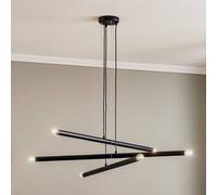 ALDEX Lampada a sospensione Tubo, nero, 6 luci ALDEX