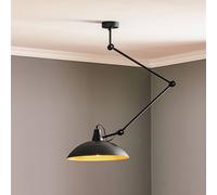 ALDEX Plafoniera 808 regolabile a 1 luce nero/oro ALDEX