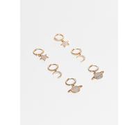 ALDO - Confezione da 3 orecchini pendenti dorati a tema celestiale-Oro No Size