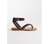 Aldo - Daressi - Sandali bassi in pelle marrone con borchie 40