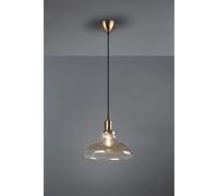 Sospensione vetro campana ambra montatura ottone ALDO R30731004