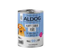 Aldog Super Premium Puppy e Junior All Breeds 400 gr Maiale - confezione da 6 pezzi - Cibo umido per cani - 1° ORDINE? scegli lo sconto BZR5 / BZR20 + 200 punti fedeltà