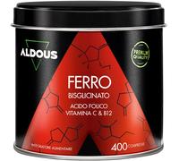 Aldous Bio - Integratore di Ferro Globuli Rossi - Ferro chelato, Vitamina C - 400 compresse