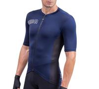 Alé Cycling Maglia a Maniche Corte da Uomo, Tinta Unita, Colore Blu, 2022, a Maniche Corte