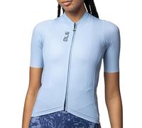 Alé Cycling Maglia da Ciclismo da Donna a Maniche Corte a Blocchi di Colore, Colore Acqua, S